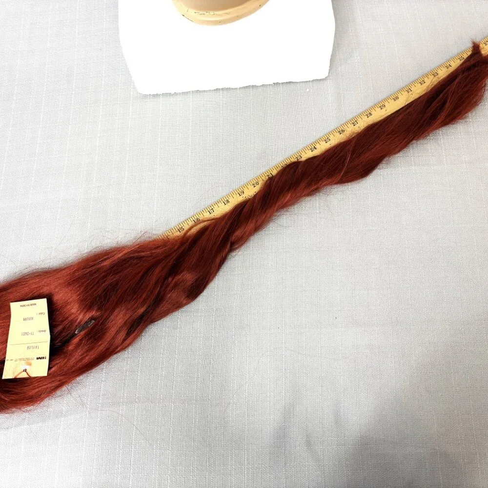 Lady Godiva - Mermaid - Renaissance Long Auburn Red Straight Wig by HMS NOS NWT